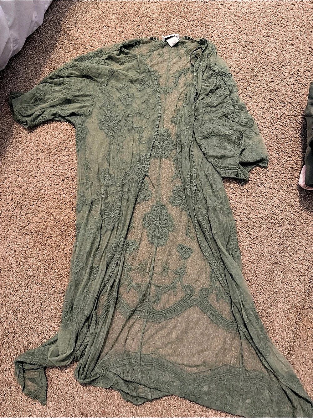 Green Floral Maxi Dress Like New